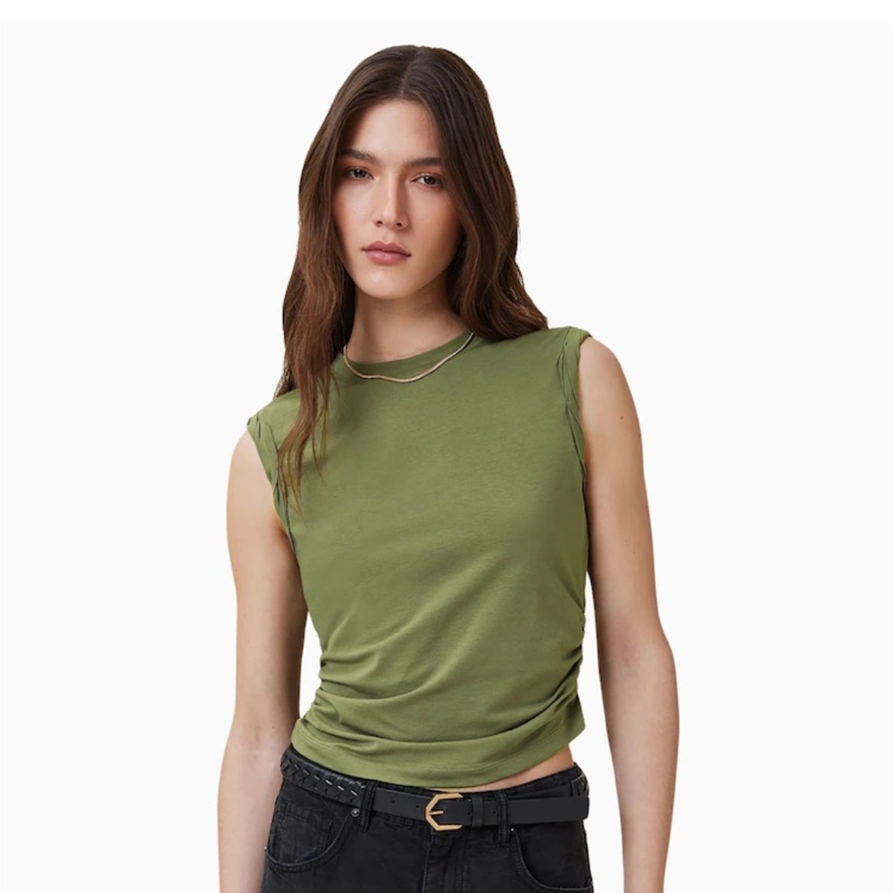 AllSaints Green West Tank Top US 2